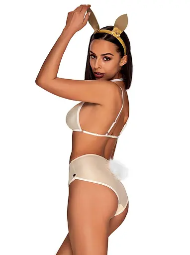 Еротичний костюм Obsessive Neo Goldes L/XL білий - фото 2