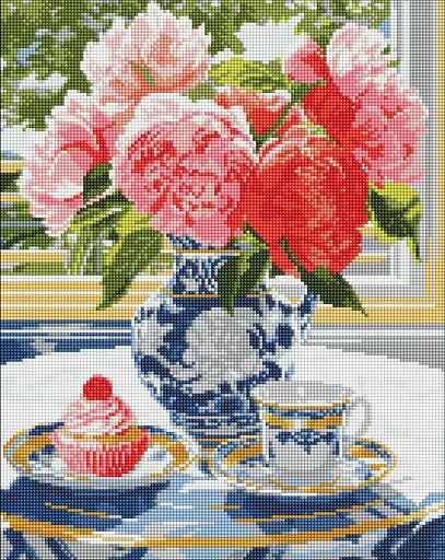 Набір з алмазною мозаїкою на підрамнику Солодкий сюрприз Ideyka AMO7977, 40x50 см