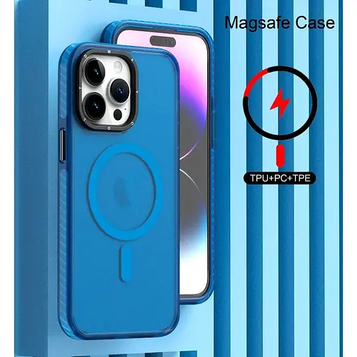 Чехол-накладка DK для Apple iPhone 12 Pro Max MagSafe Composite Matte (blue) - фото 2