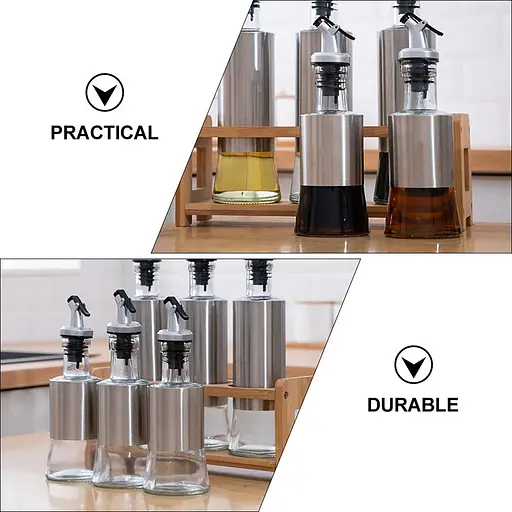 Диспенсер дозатор для масла уксуса соуса стеклянная бутылка с дозатором 250 мл, Kitchen Master 87501 - фото 10