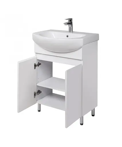 Тумба Мойдодир Фокус 60 з умивальником Runa 60/Лотос 60 Білий - фото 4