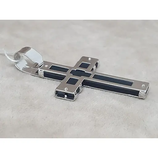 Золотой крестик Tango с каучуком. 940020В - фото 2