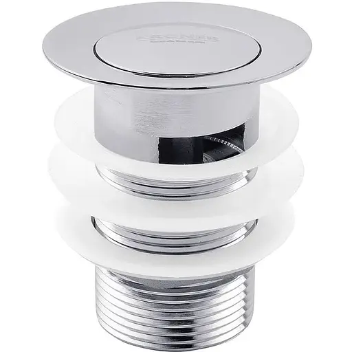 Донний клапан для раковини Kroner KRM - C962-1 1 1/4" з переливом CV022945, Хром - фото 1