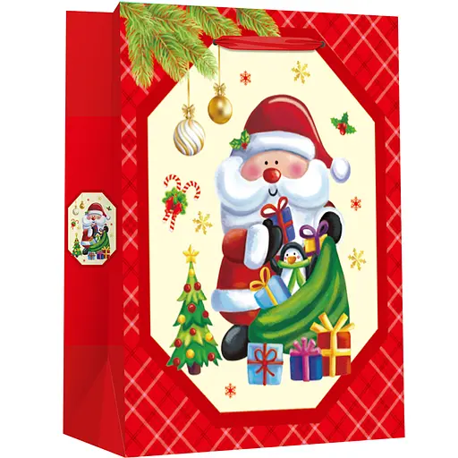 Пакет подарочный Malevaro Large Xmas 26x12.7x32.4 см красный (22-9644-A-2) - фото 1