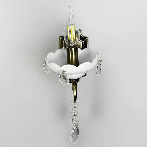 Классический бра-подсвечник Line F в сатиновом корпусе Арт. 6028/1 - фото 4