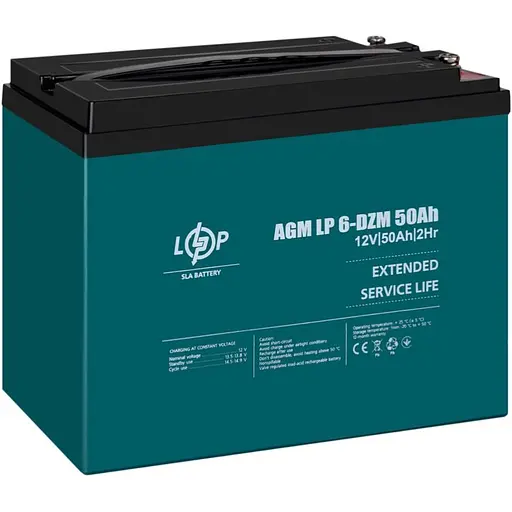 Аккумулятор LogicPower AGM 6-DZM 12V/50Ah/600Wh (10063) [109290] - фото 2