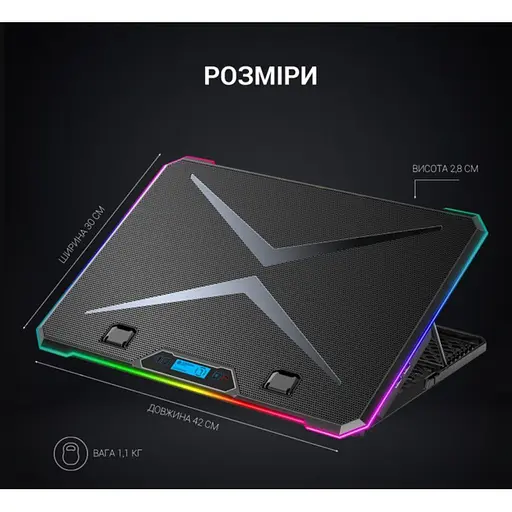 Охлаждающая подставка для ноутбука до 17.3 дюймов GamePro GPCP-940 6xfans - фото 14