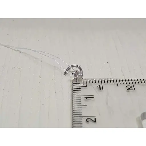 Срібна сережка-пірсинг Астор в ніс з фіанітом. 818-2121Р - фото 4