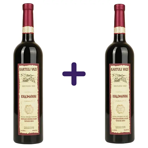 Вино Kartuli Vazi Киндзмараули 12% 1.5 л (2 шт. х 0.75 л) - фото 1