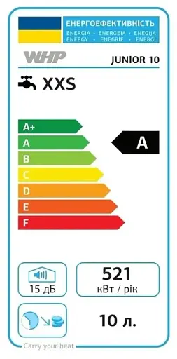Бойлер водонагреватель WHP Junior CU-10 под мойкой Белый - фото 8