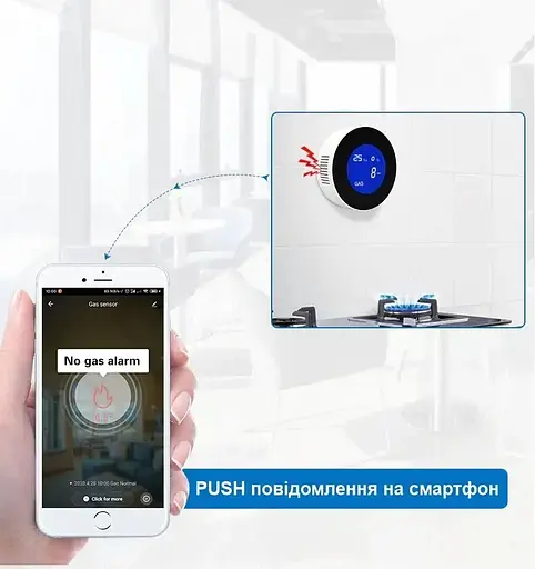 Умная wifi система защиты Nectronix CW-20DN KIT от утечки газа для диаметра трубы 3/4 дюйма DN20 - фото 4