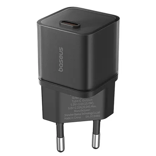 МЗП Baseus GaN5S OS 20W (1USB-C) (P10162503) Cluster Black