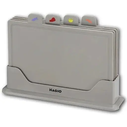 Набір обробних дошок Magio MG-1133 на підставці щільні 4 предмети Сірий - фото 1