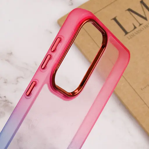 Чохол TPU+PC Fresh sip series для Motorola Moto E13 Рожевий / Синій - фото 4