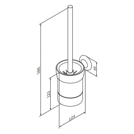 Йоржик для унітазу AM.PM Like A8033400, Хром - фото 2