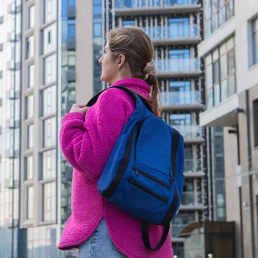 Рюкзак-антивор OOLOO Капля 45х27х14 см, синий 2875 - фото 8