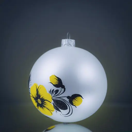 Набір ялинкових прикрас Різдвяні історії Петриківка Мотанка жовта скло (4820001180596) - фото 5