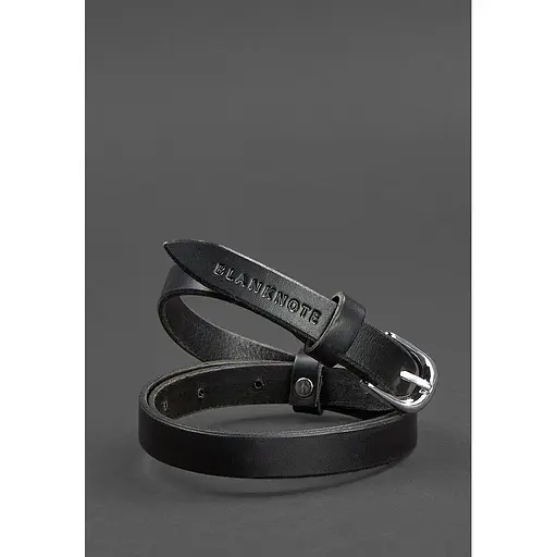 Узкий женский кожаный ремень BlankNot 15 мм Черный - фото 5