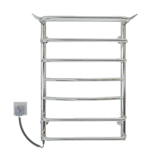 Электрический полотенцесушитель Kosser Канна 700x500/7 ЕL рег. ДК01EL, Хром, Левое - фото 2