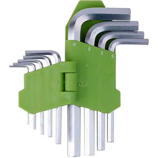 Набір ключів шестигранних Alloid вигнутих 1.5-10 мм 9 предметів (HS-0912) - фото 2