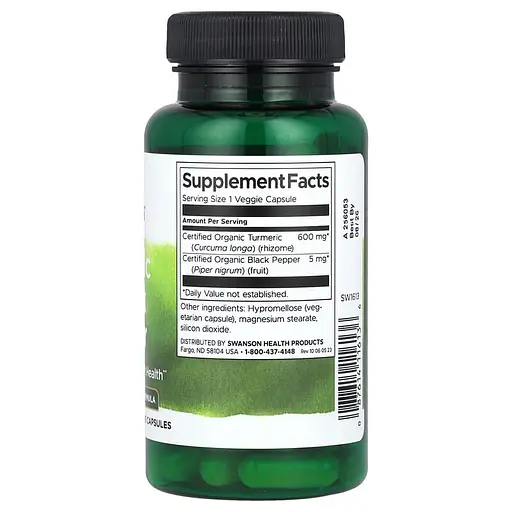 Куркума та чорний перець Swanson Turmeric & Black Pepper 60 v caps (1086-2022-09-9907) - фото 2