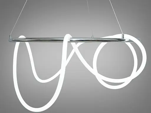 Суперсучасна світлодіодна люстра шланг на круглому підвісі потужніст. - фото 2