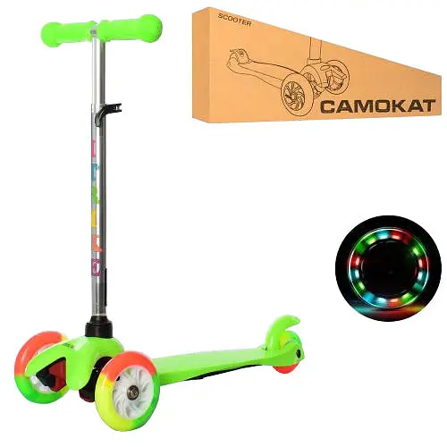 Дитячий самокат iTrike BB 3-013-4-A-GR MINI колеса, що світяться - фото 2