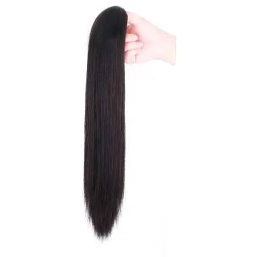 Шиньйон накладний хвіст на шпильці Didaka пряме волосся 50 см "Брюнетка" K0973-1 - фото 1