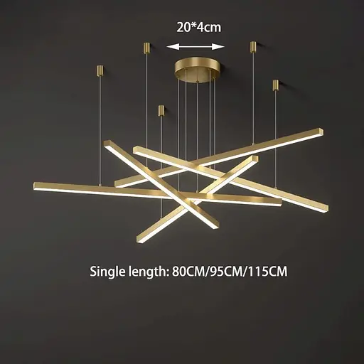 Люстра светодиодная потолочная PJ853 с пультом (Golden) 80х4см - фото 5