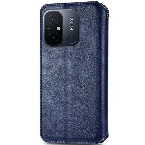 Чохол-книжка шкіряний Getman Cubic (PU) для Xiaomi Redmi 12C Синій - фото 2