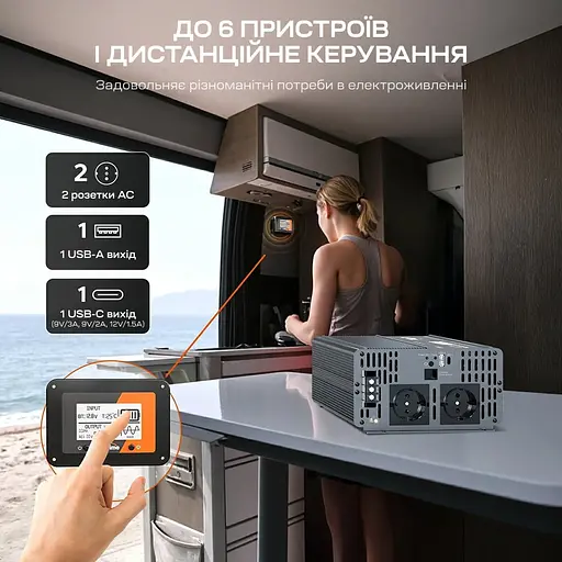 Автономный однофазный инвертор 2kW/12V LiTime L12V2KW-EN-Z (44-00527) - фото 5