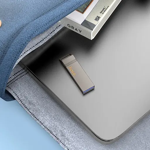 USB флеш накопитель Hoco UD13 128GB USB 3.2 металлический серый - фото 5