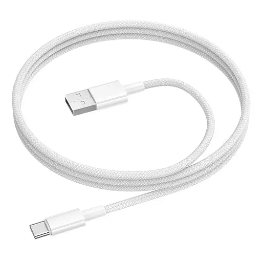 Дата кабель Borofone BX117 Source USB to Type-C 3A (1m) White - фото 2
