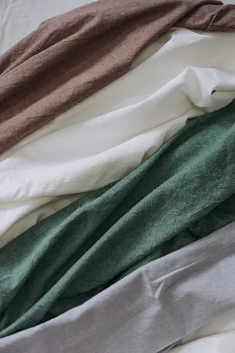 Комплект постельного белья LUXURY Washed из вареного хлопка светло-зеленый Green  - фото 5