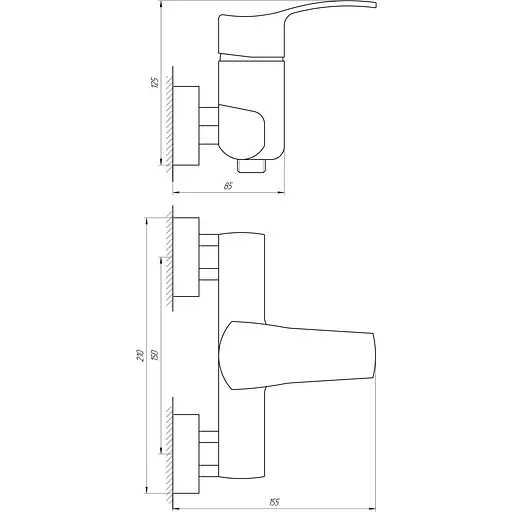 Смеситель для душа Globus Lux QUEENSLAND GLQU-105 - фото 4