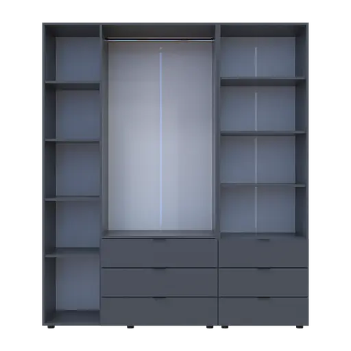 Шкаф для одежды Doros Гелар Графит 3ДСП с пеналом 176.2х49.5х203.4 (42005169) - фото 6