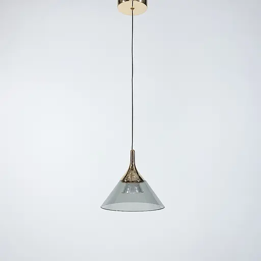 Современный подвес в золотистом корпусе с конусным плафоном | Line F | Арт. MJ55/1 GD - фото 4