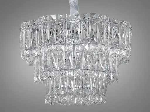 Привлекательная новинка, подвесная хрустальная люстра на 6 ламп, хром. - фото 2