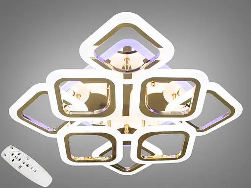 Светодиодная люстра Смарт светильник с пультом, 110Вт, золото. - фото 1