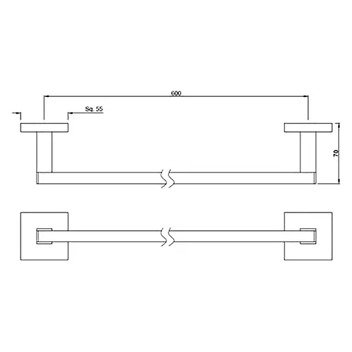 Тримач для рушника Jaquar Kubix Prime AKP-CHR-35711PS Хром - фото 2