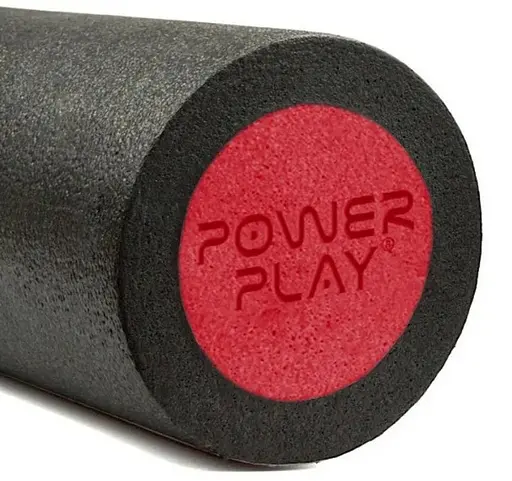Масажний ролик (роллер) гладкий PowerPlay 4021 Fitness Roller Чорно-червоний (45x15 см) (PP_4021_Bl/Red_(45*15)) - фото 5