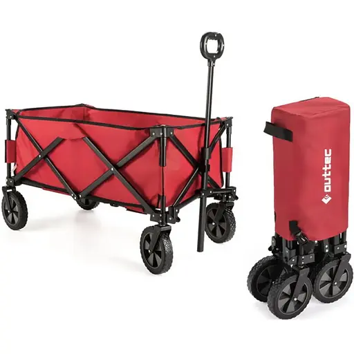 Тележка туристическая Outtec складная красная - фото 2