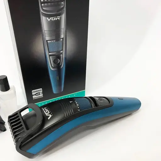 Чоловічий акумуляторний тример VGR V-052 для бороди з регульованою насадкою машинка для стрижки 5 Вт - фото 6