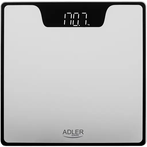 Весы напольные Adler AD 8174 silver электронные/ 180кг/ 2хААА/ автовыключение - фото 1