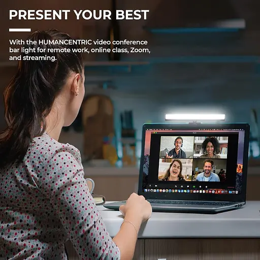 Освещение видеоконференций HumanCentric – освещение веб-камеры для потоковой передачи, светодиодный монитор и освещение - фото 3