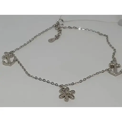 Серебряный браслет на ногу. 81011680525 24 - фото 2