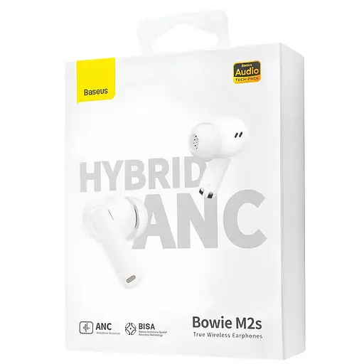 Бездротові TWS навушники Baseus Bowie M2s (NGTW350102) Moon White - фото 4