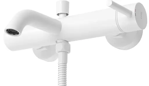 Смеситель для ванны Rea Lungo white настенный REA-B8030 Белый - фото 4