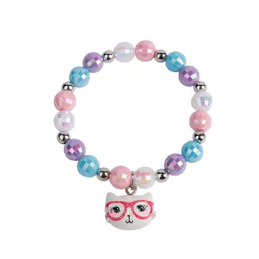 Набор украшений Жемчужины и котик (ожерелье, браслет) 2 шт - фото 2