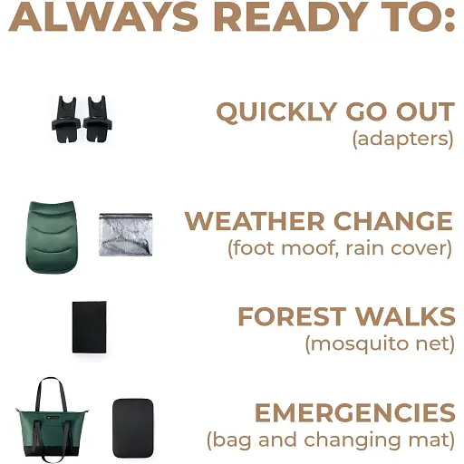 Універсальна коляска 2 в 1 Kinderkraft Prime 2 Dark Green (KSPRIM02GRE2000) - фото 5